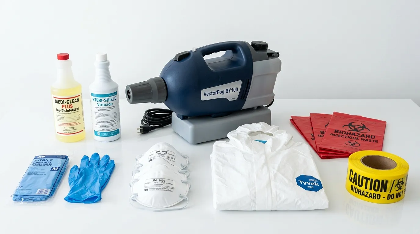 Professional biohazard remediation crew working in Novi