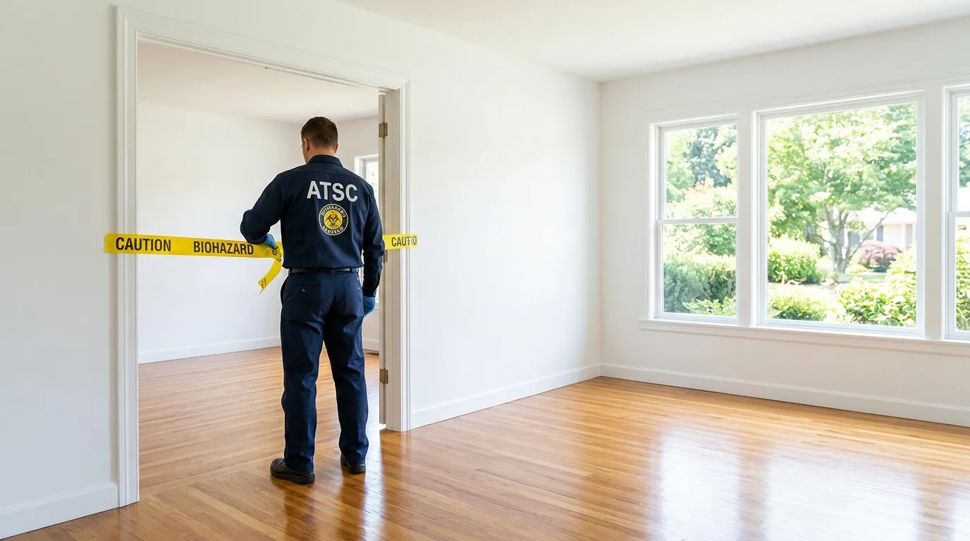 Certified biohazard cleanup crew performing Decomposition Cleanup in Novi